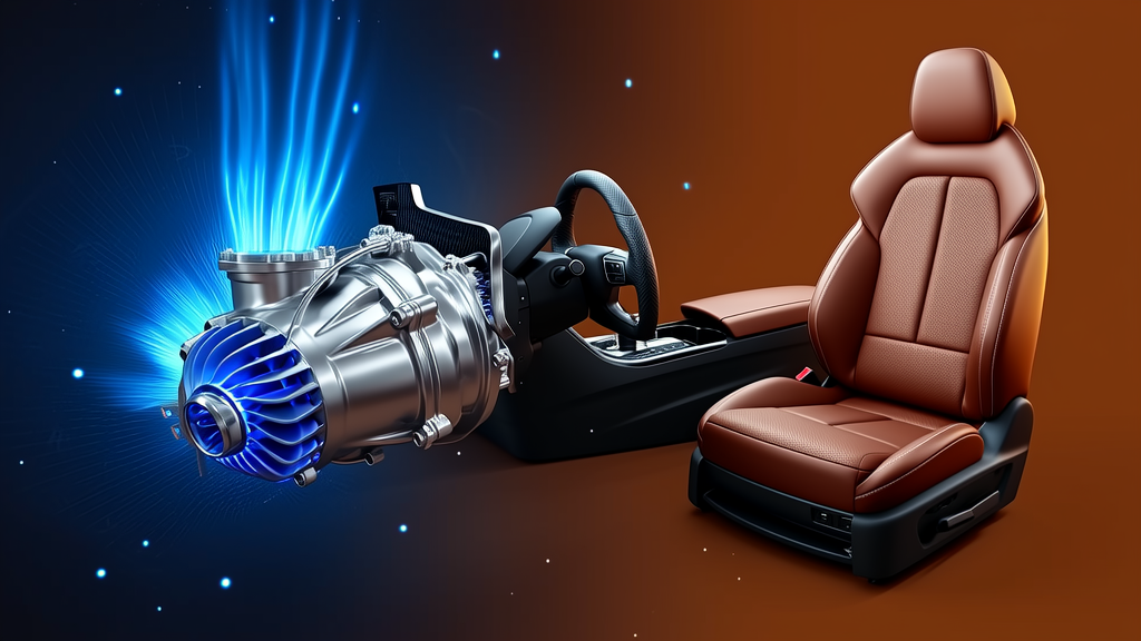 发动机与空置的驾驶座