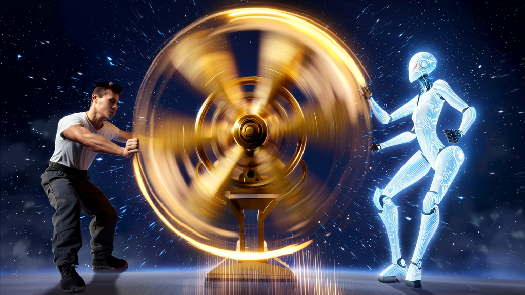 人和AI一起推动金色飞轮旋转加速